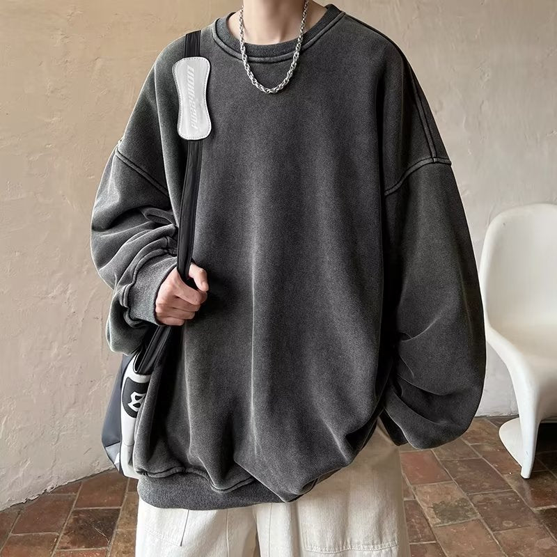 Washed Round Neck Sweater