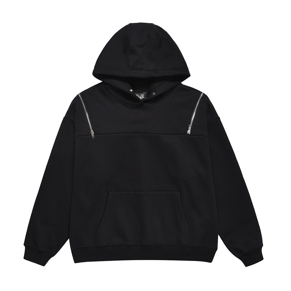 Brushed Thickened Hooded Pullover