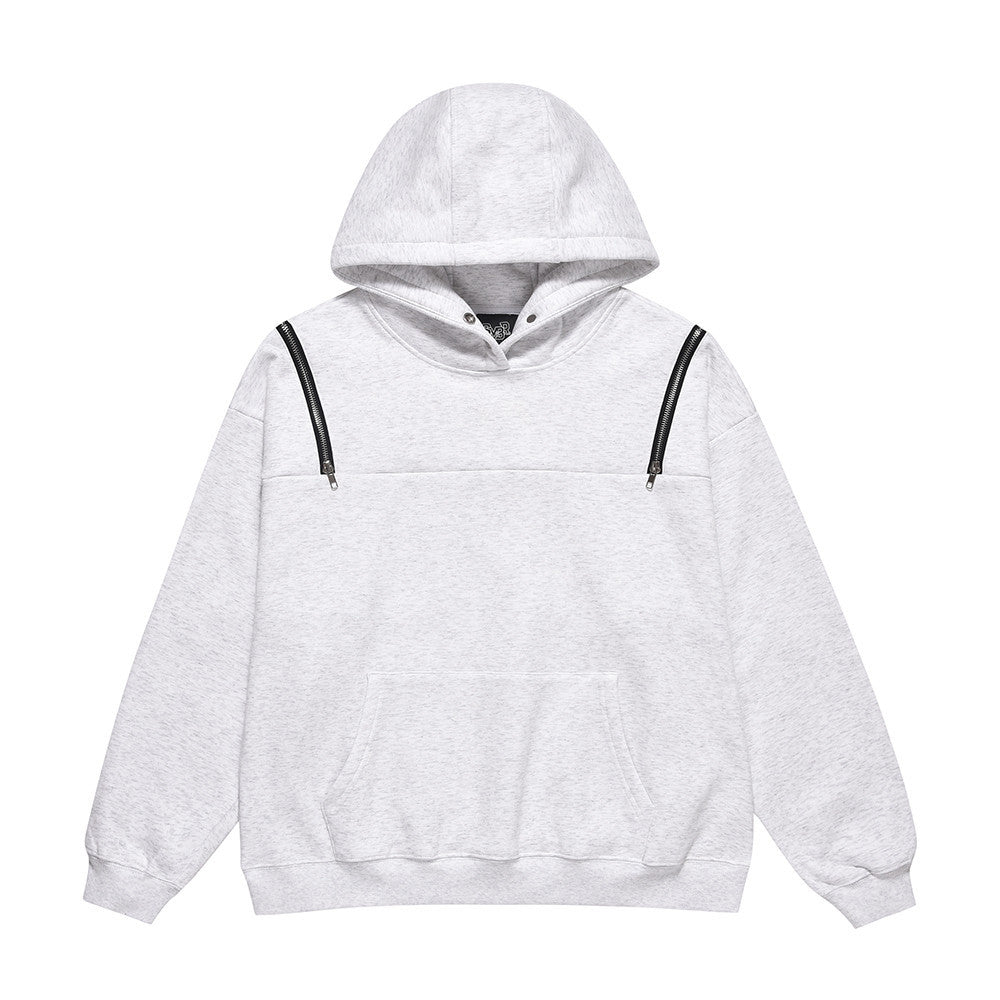 Brushed Thickened Hooded Pullover